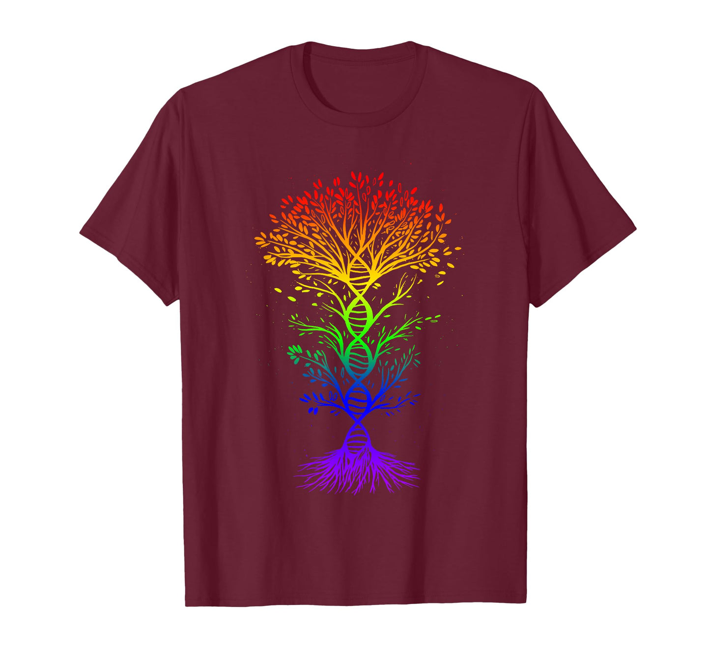 LGBTQI Rainbow Flag DNA Tree Gay Pride T-Shirt