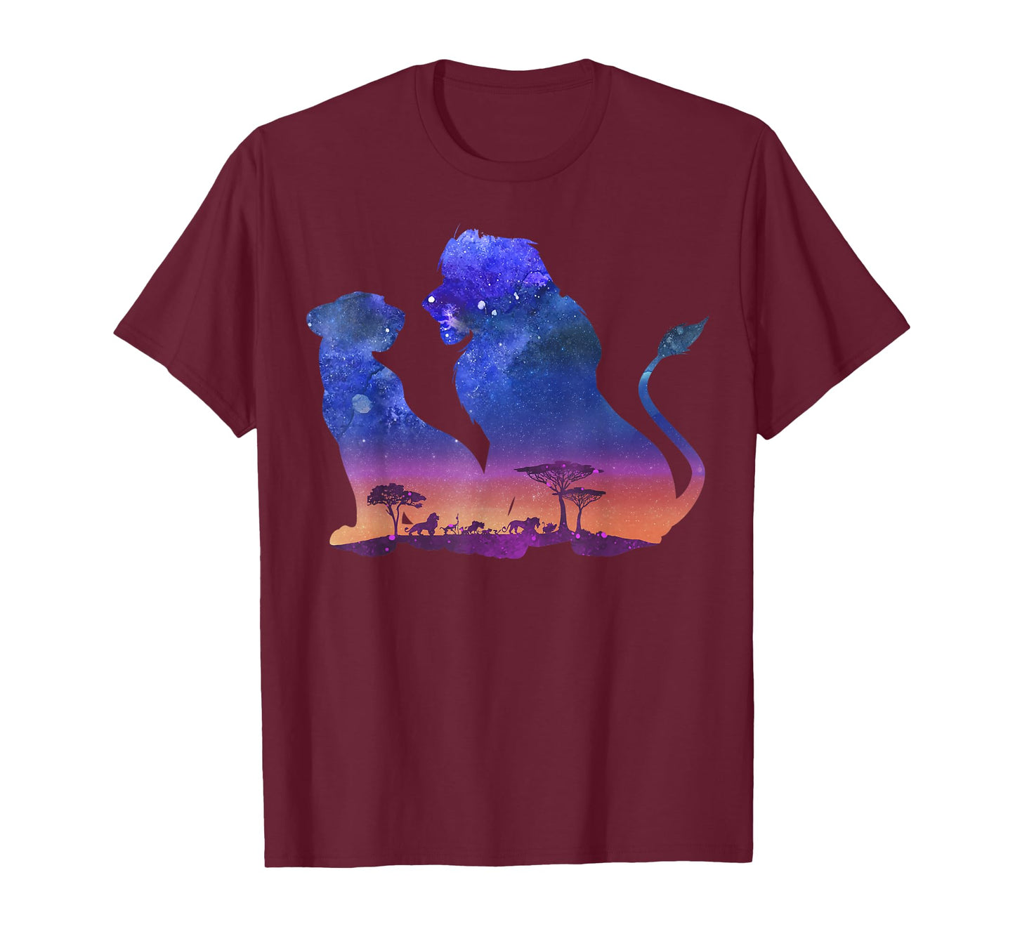 Disney The Lion King Simba And Nala Silhouette Fill T-Shirt