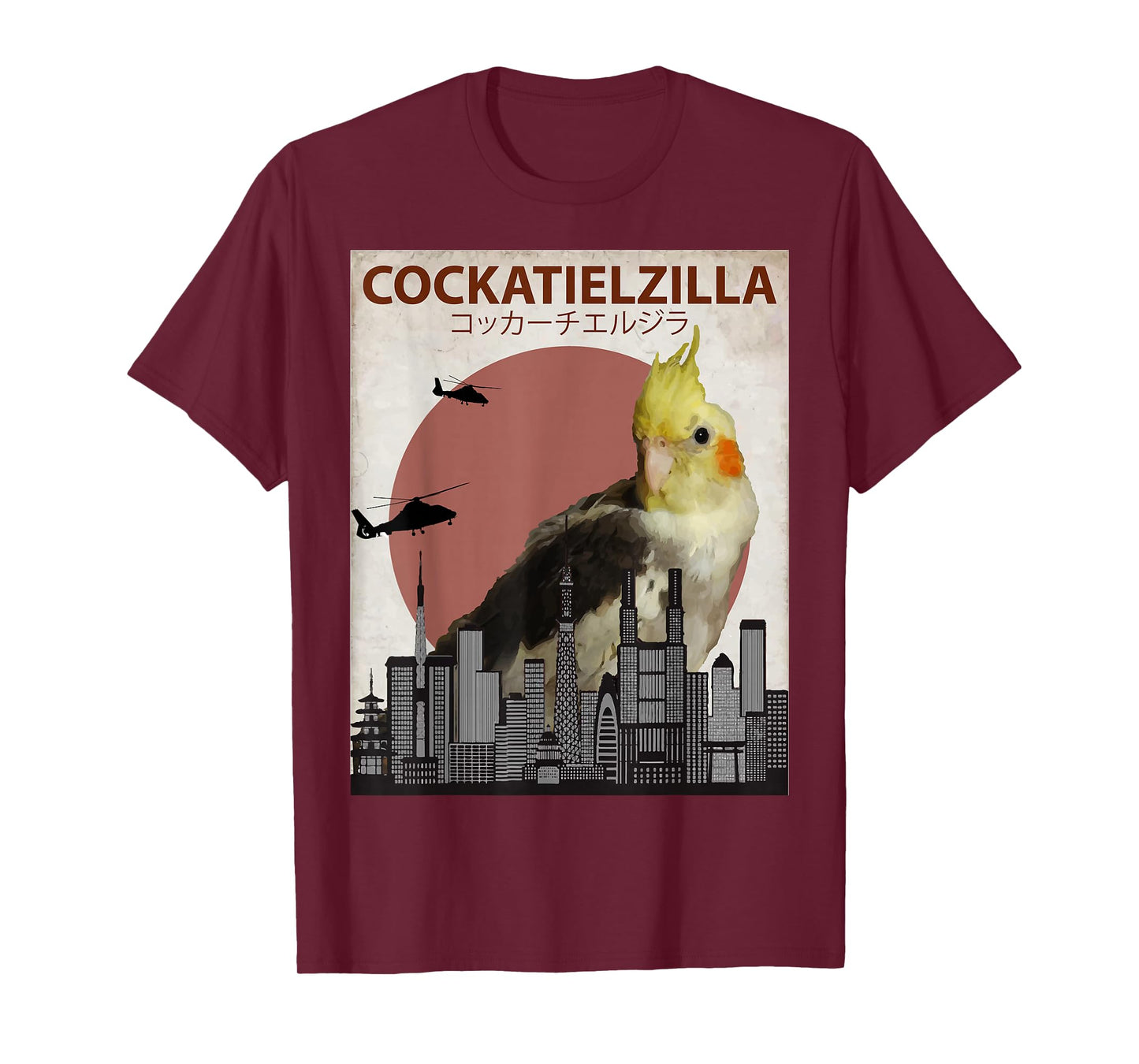 Cockatielzilla | Funny Cockatiel T-Shirt for Cockatoo Lovers T-Shirt