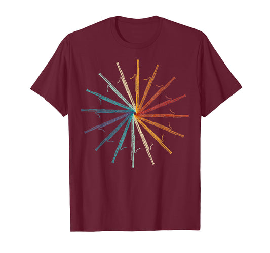 Funny Bassoon Retro Rainbow - Bassoon Player Orchestra Band T-Shirt