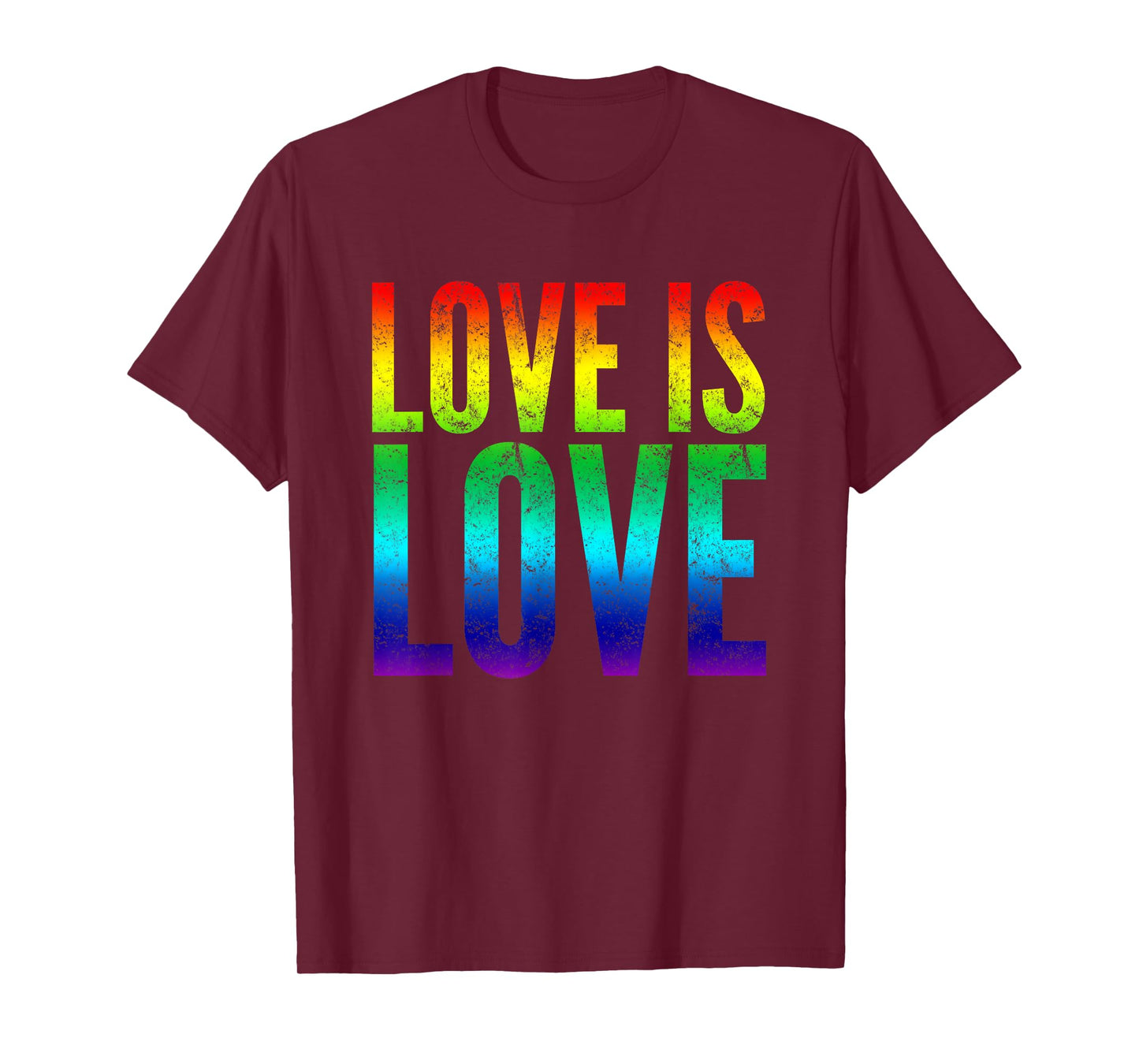 Gay Pride Tee shirt Love is Love Rainbow Flag Colors T-Shirt