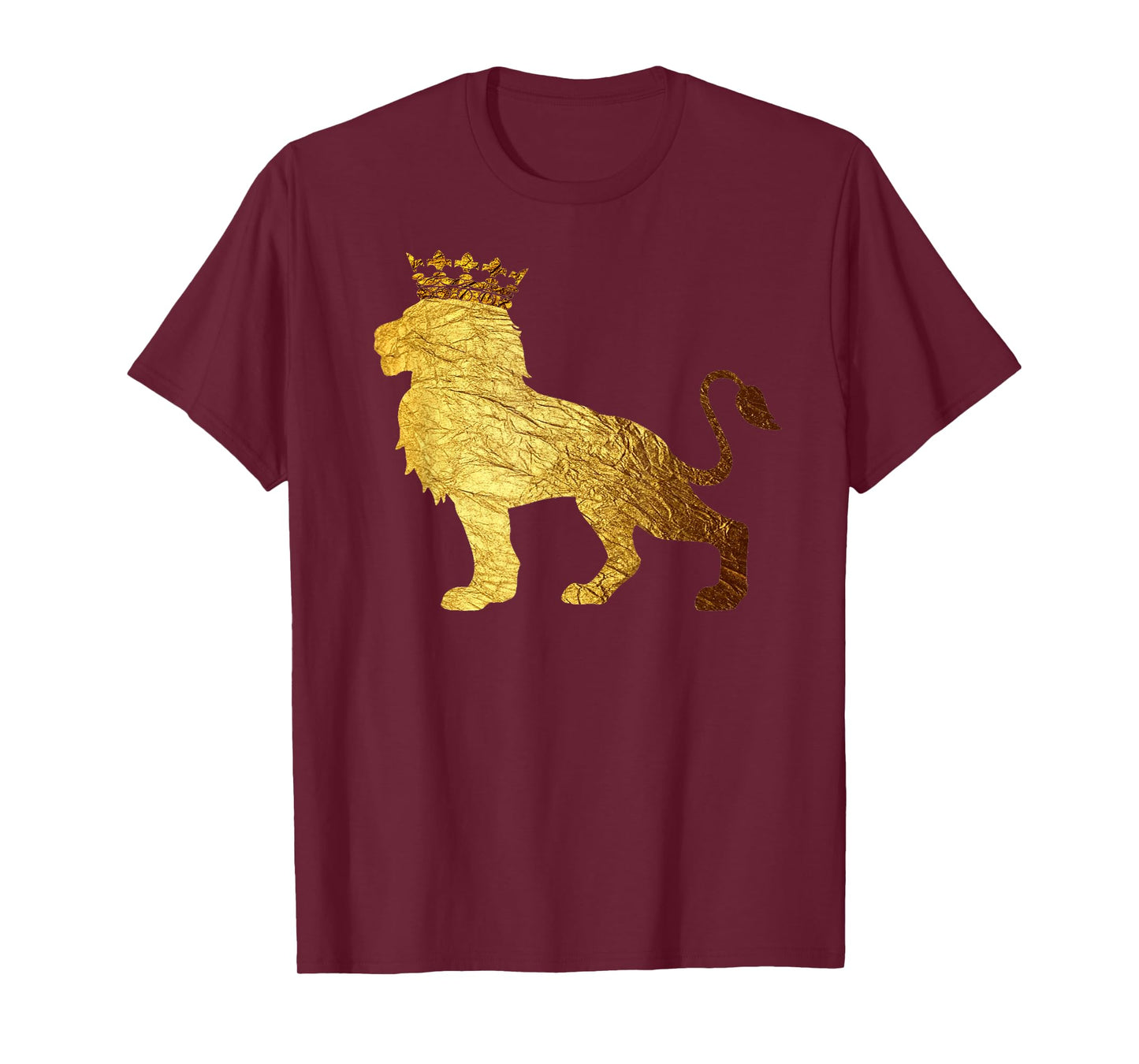 Gold Crown King Lion for Men-Cool Boys Lion T-Shirt