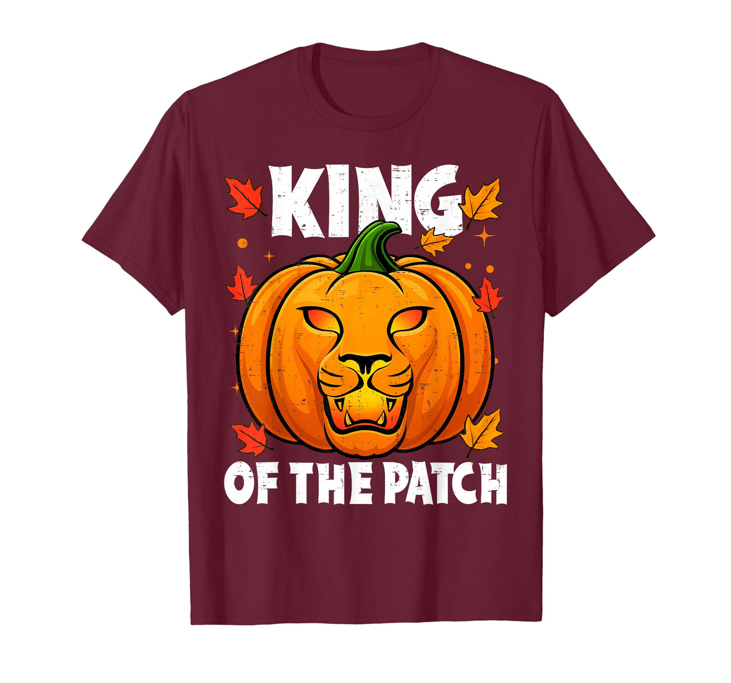 Halloween Lion Pumpkin King of The Patch Costume Men Kid Boy T-Shirt