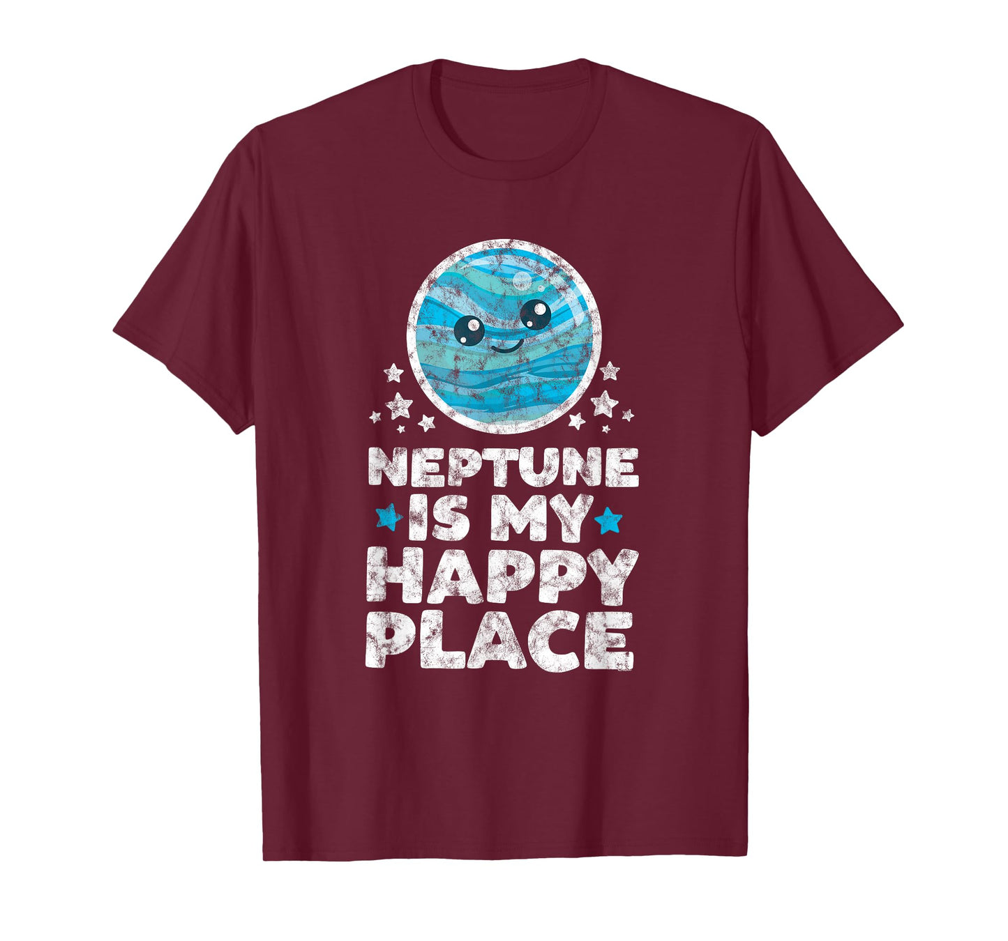 Neptune is My Happy Place | Kawaii Planet Space Astronomer T-Shirt
