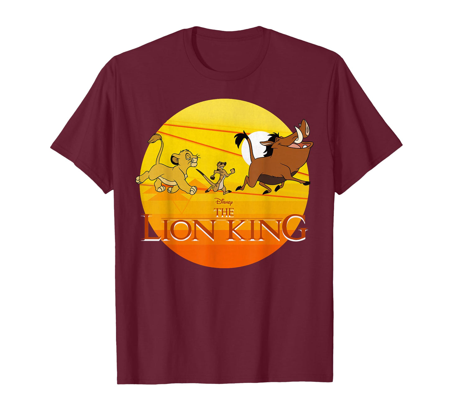 Disney The Lion King Simba Timon And Pumba Sunset T-Shirt