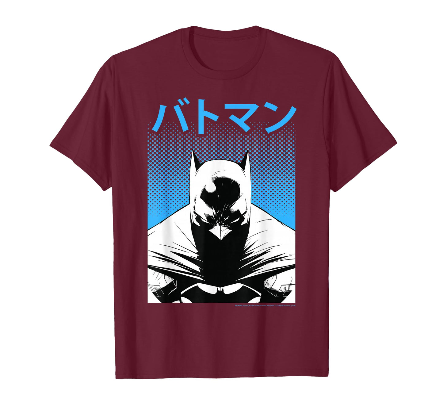 DC Comics Batman Dotted Background Kanji Portrait T-Shirt