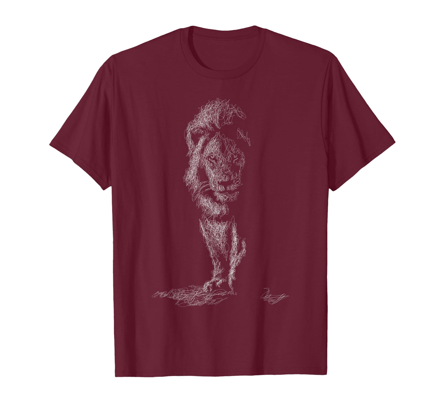 Lion Scribble Black Art for Lover Lions King of Animals T-Shirt