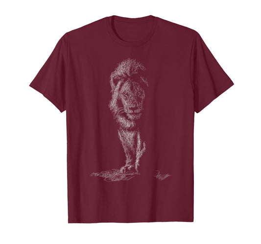 Lion Scribble Black Art for Lover Lions King of Animals T-Shirt