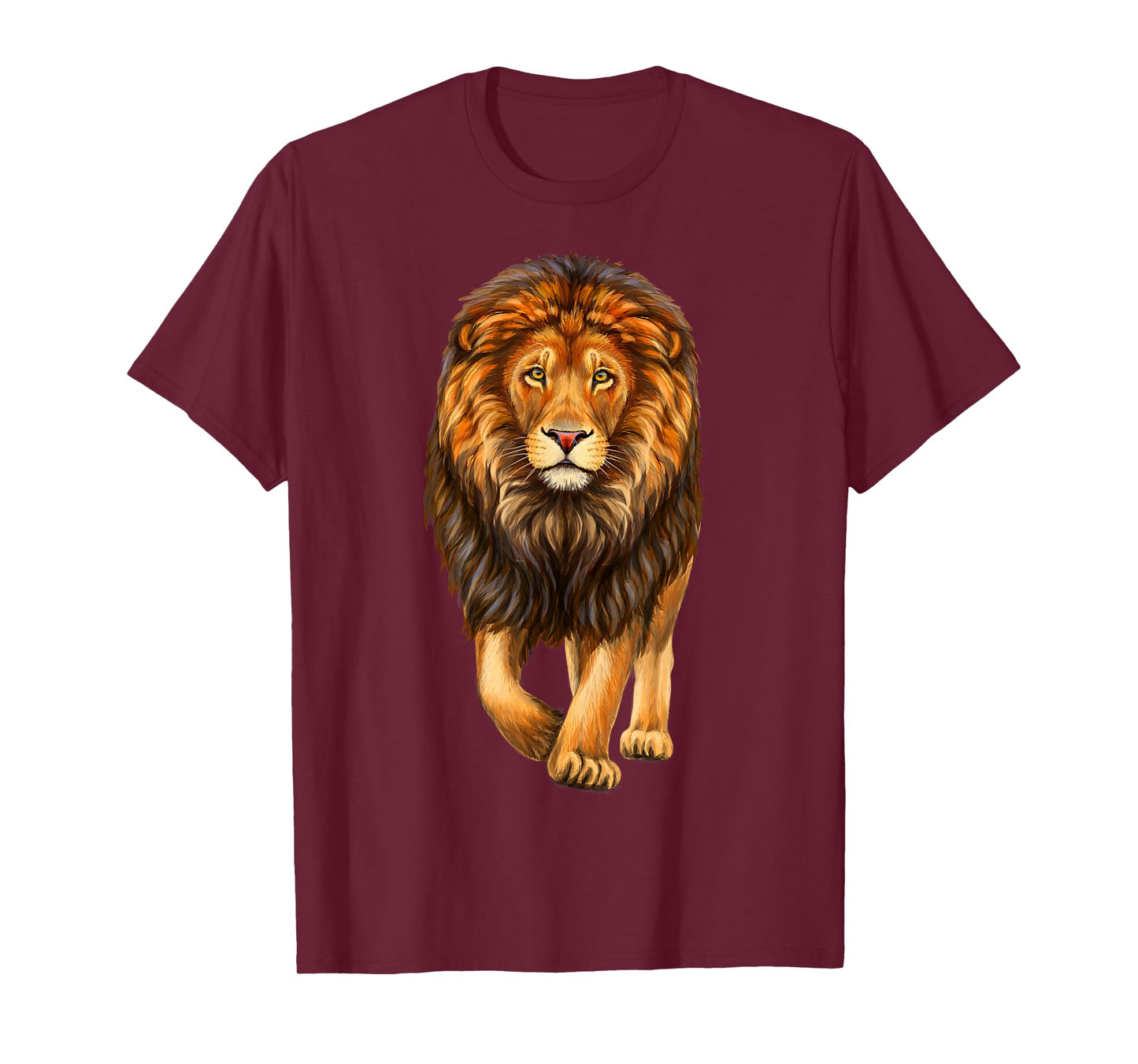 Lion Walking Realistic for Lovers Lions King African Animal T-Shirt