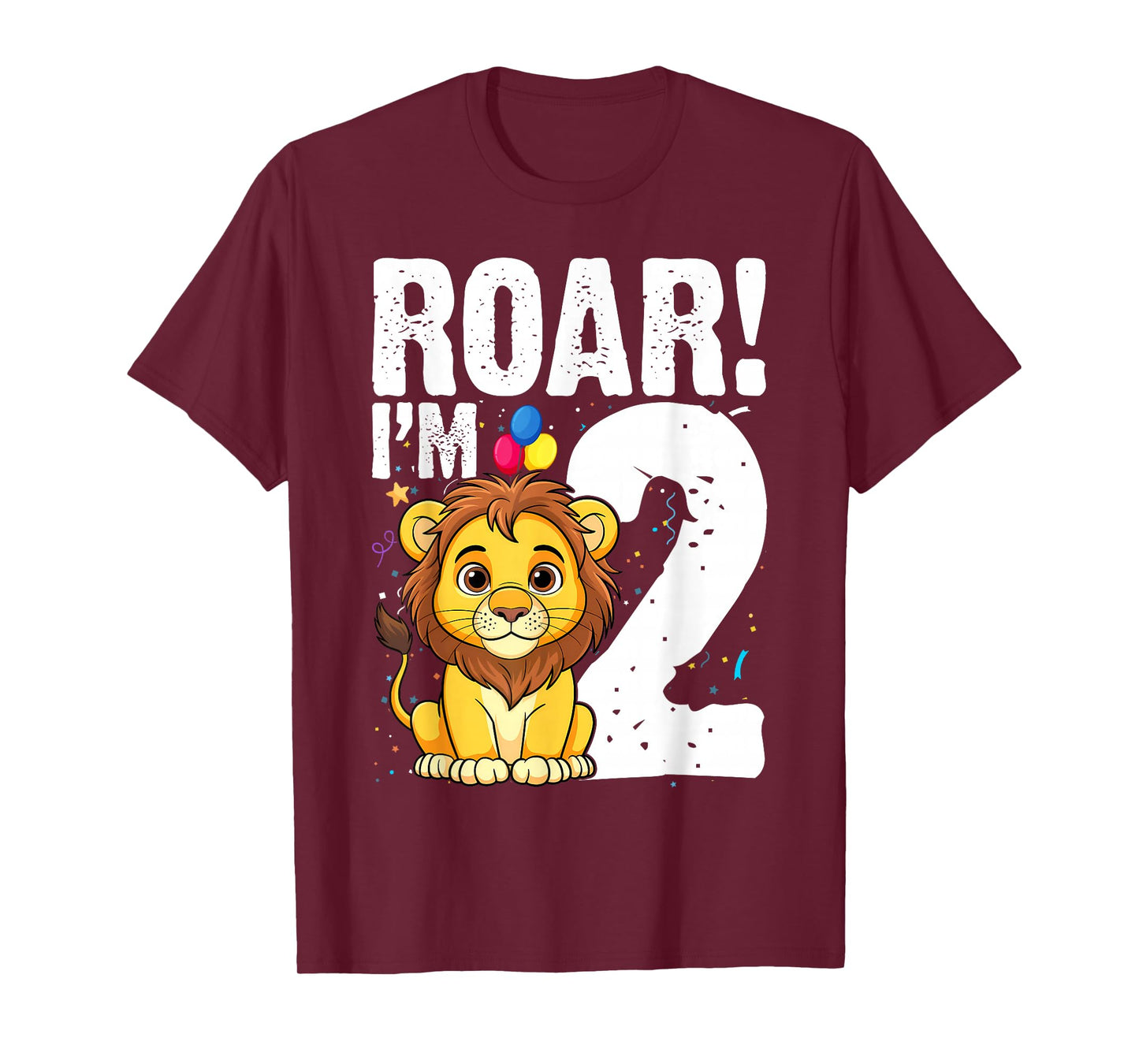 Children 2nd Birthday Lion 2 Years Old Boy Lion Animal King T-Shirt