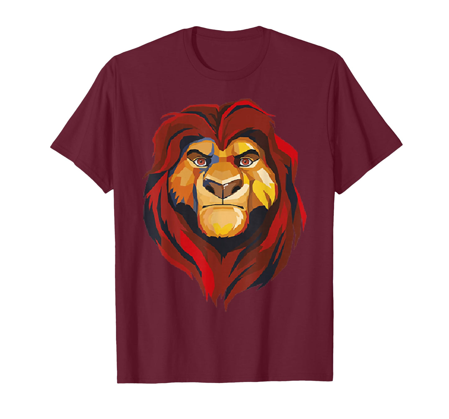 Disney Lion King Low Poly Mufasa Portrait T-Shirt