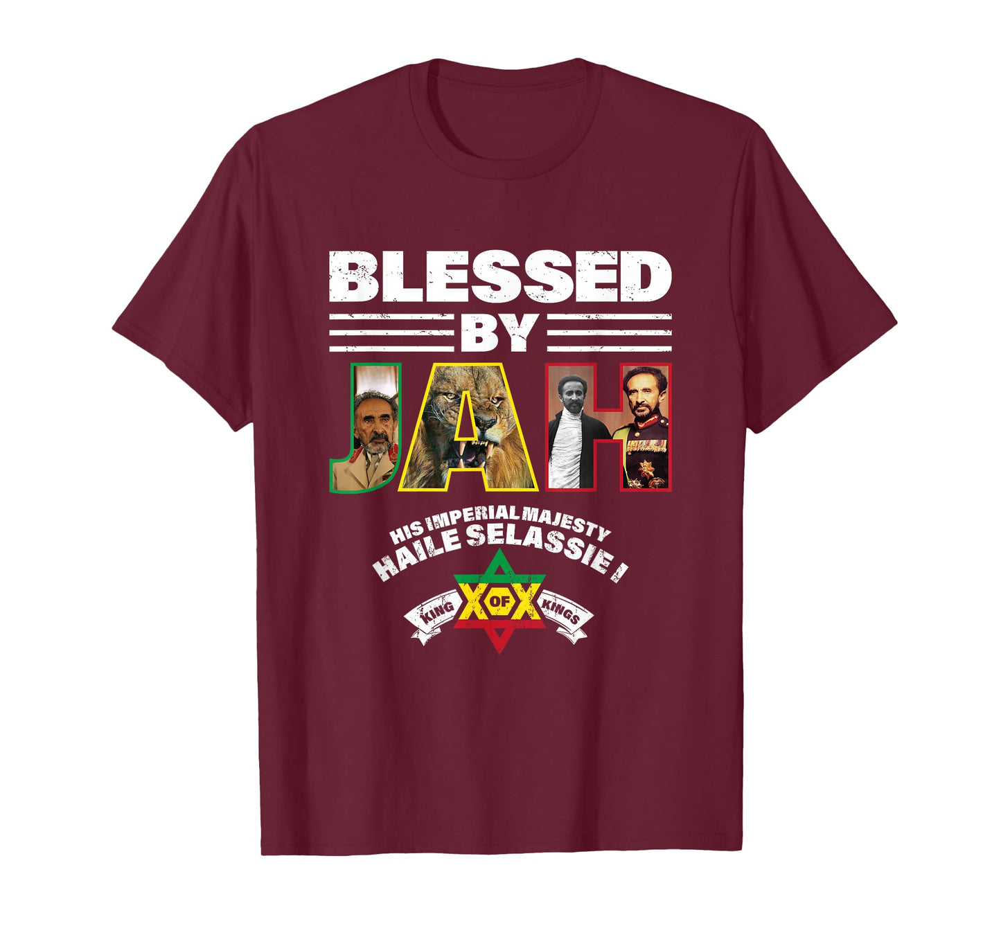 Blessed by JAH Ras Tafari HIM Haile Selassie I T-Shirt