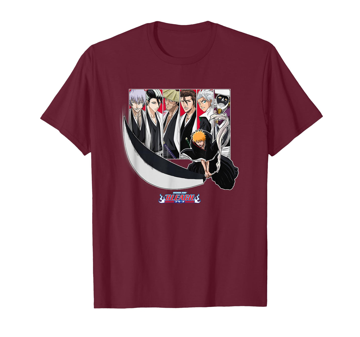 Bleach Ichigo Slash with Characters Anime T-Shirt