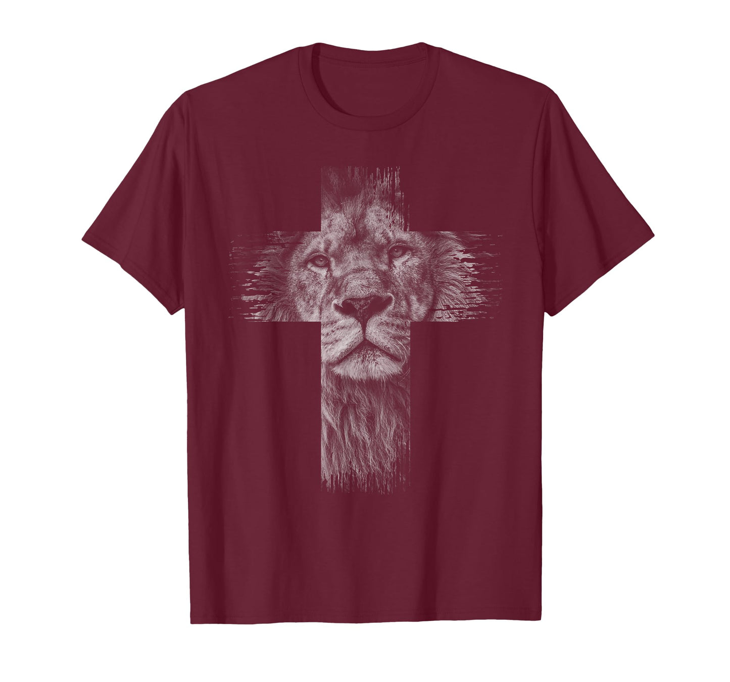 Christian Jesus Lion of Tribe Judah Cross Gift for Men Women T-Shirt