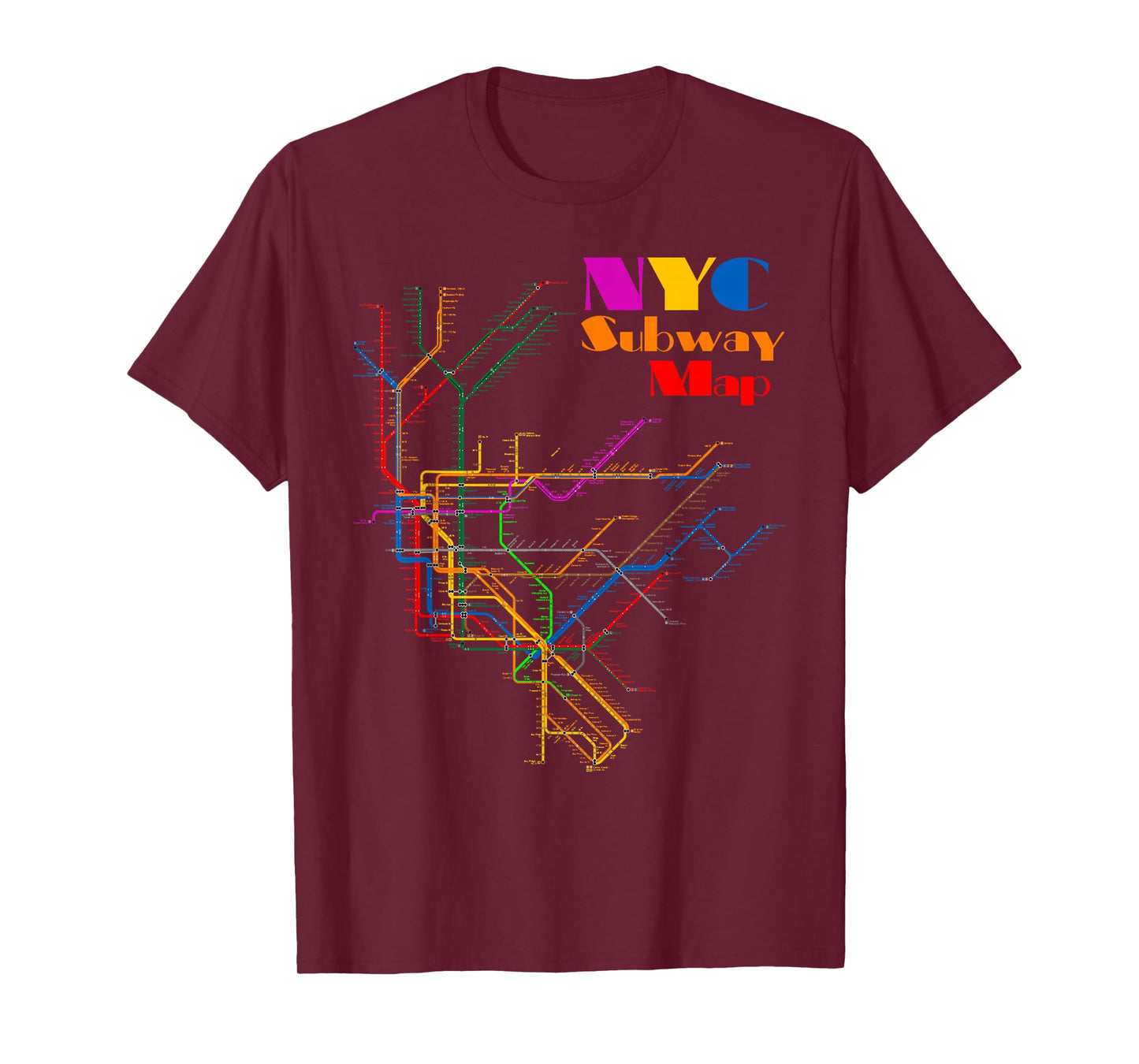 New York City Subway Map Shirt NYC Metro Map T-Shirt Gift T-Shirt