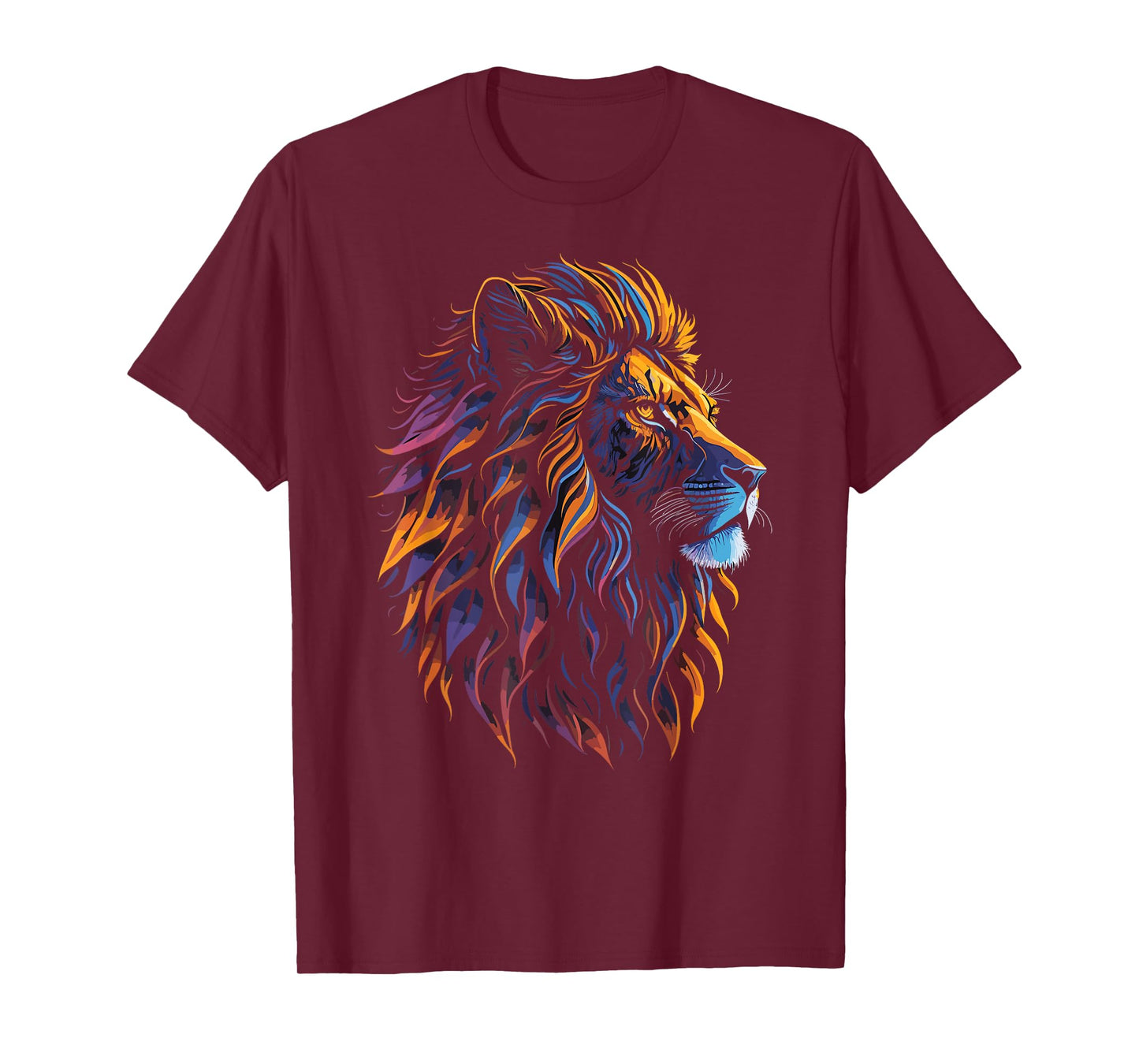 colorful lion head art for lover lions King African animals T-Shirt