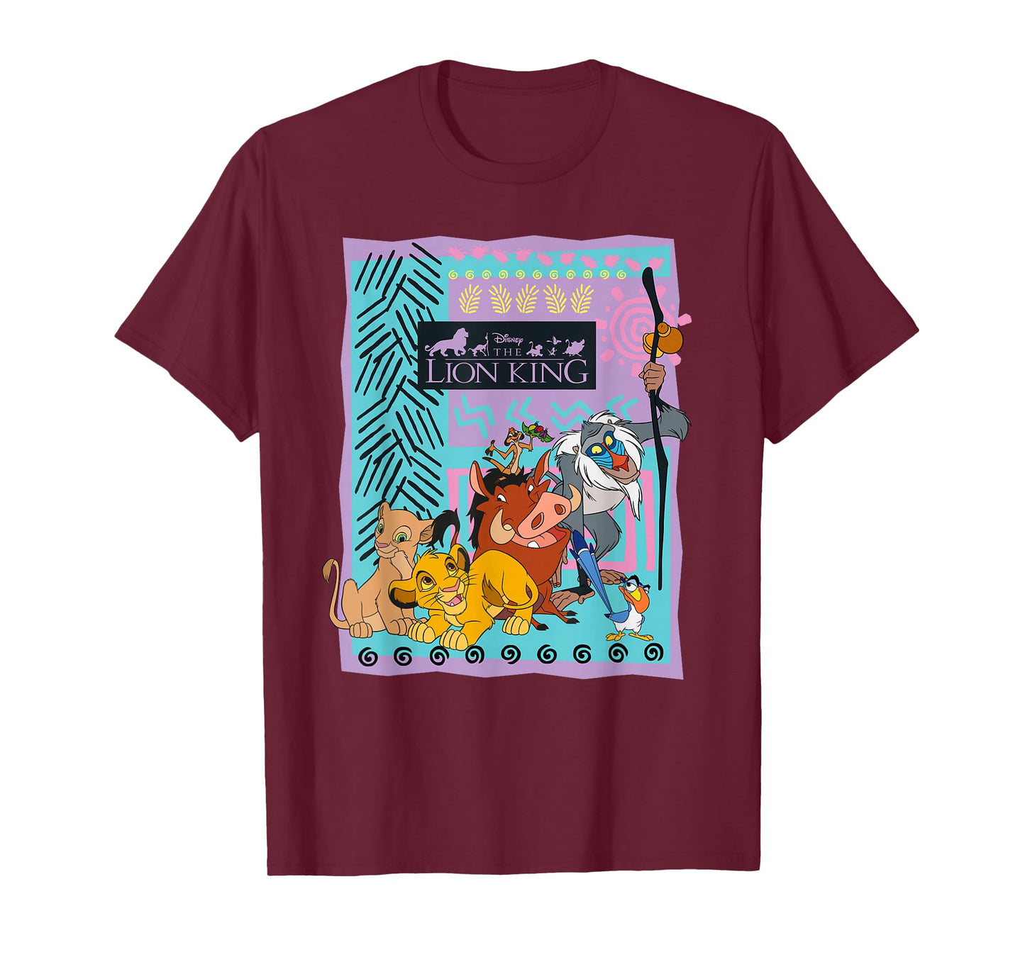 Lion King - Simba Nala Timon Pumbaa Zazu Rafiki Retro Group T-Shirt