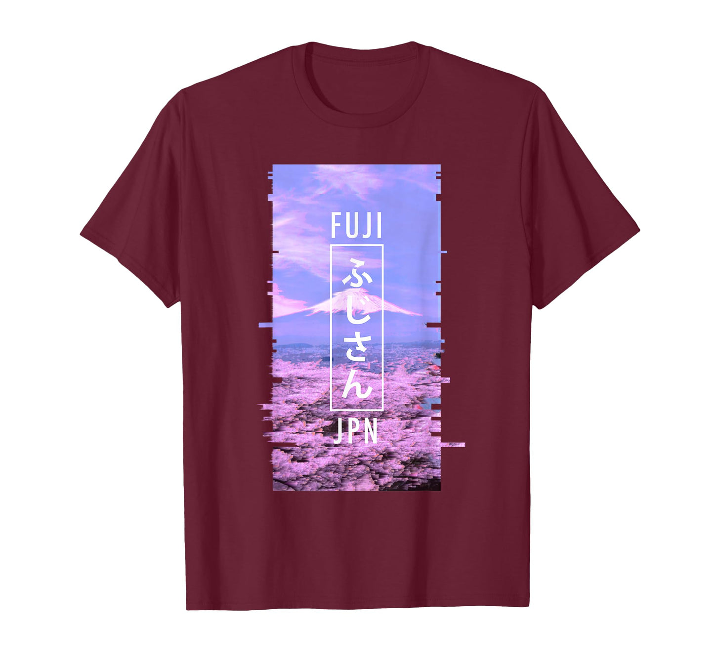 Mt Fuji Japan Glitch Art - Japanese Otaku Vaporwave T-Shirt