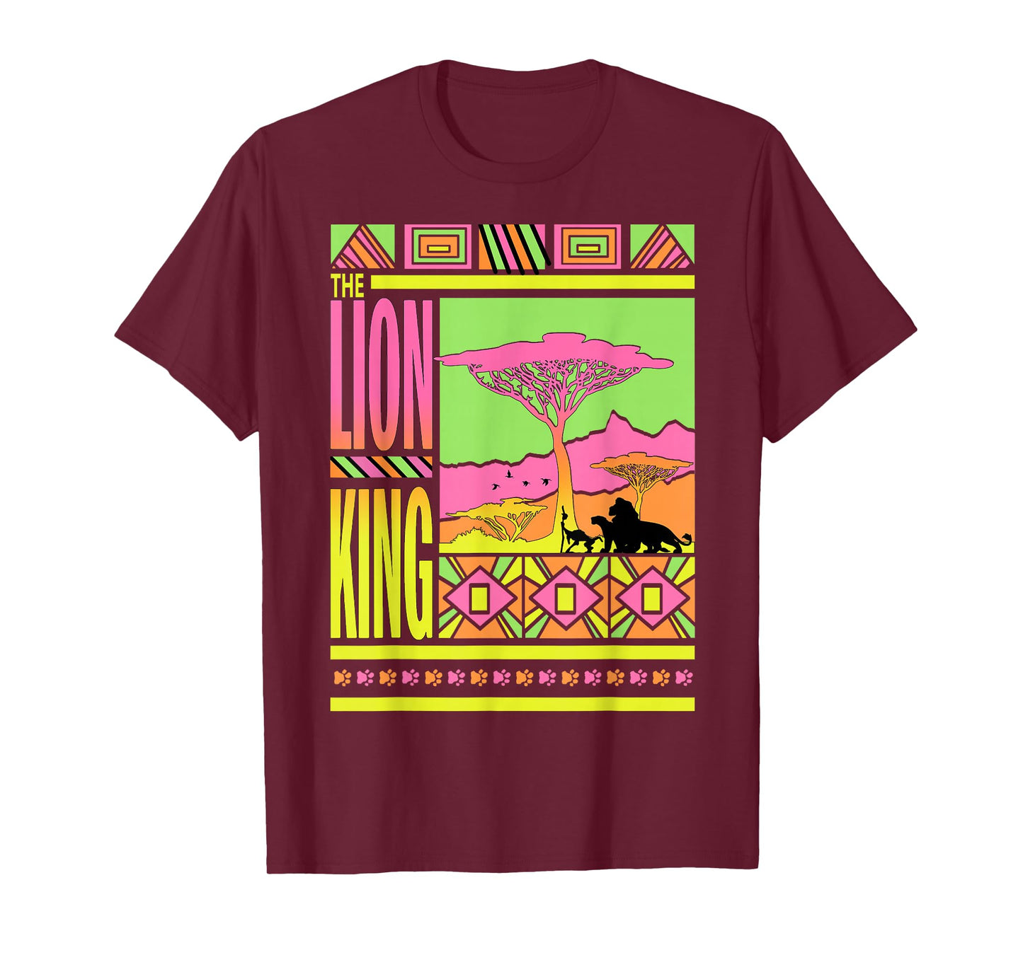Disney Lion King Retro Geometric Style Poster T-Shirt
