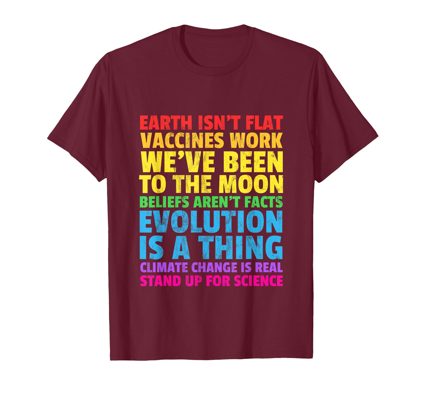 EARTH ISN'T FLAT STAND UP FOR SCIENCE REAL TShirt Earth Day