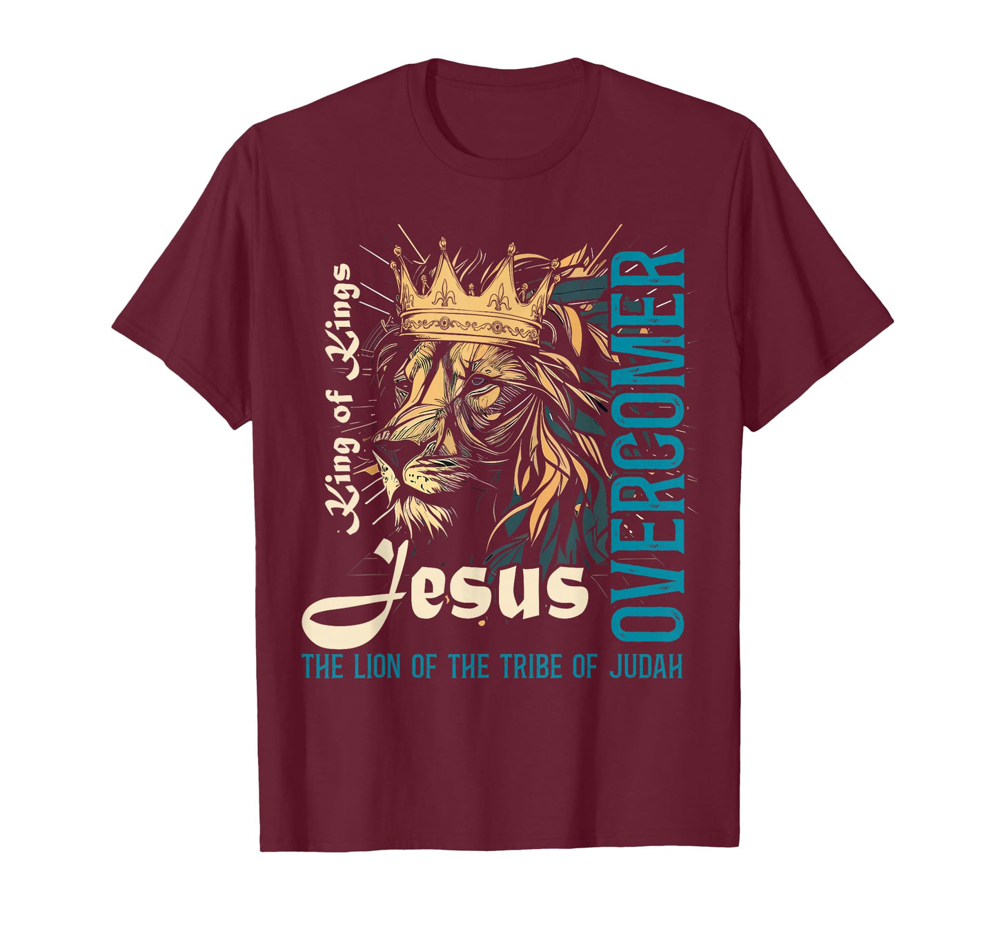 Jesus is King Lion of Judah Bible Faith Graphic Christian T-Shirt