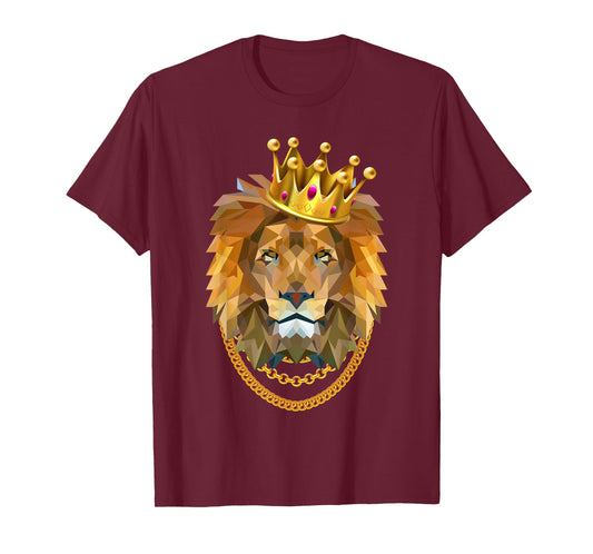 Lion Gangster Golden Crown King T-Shirt