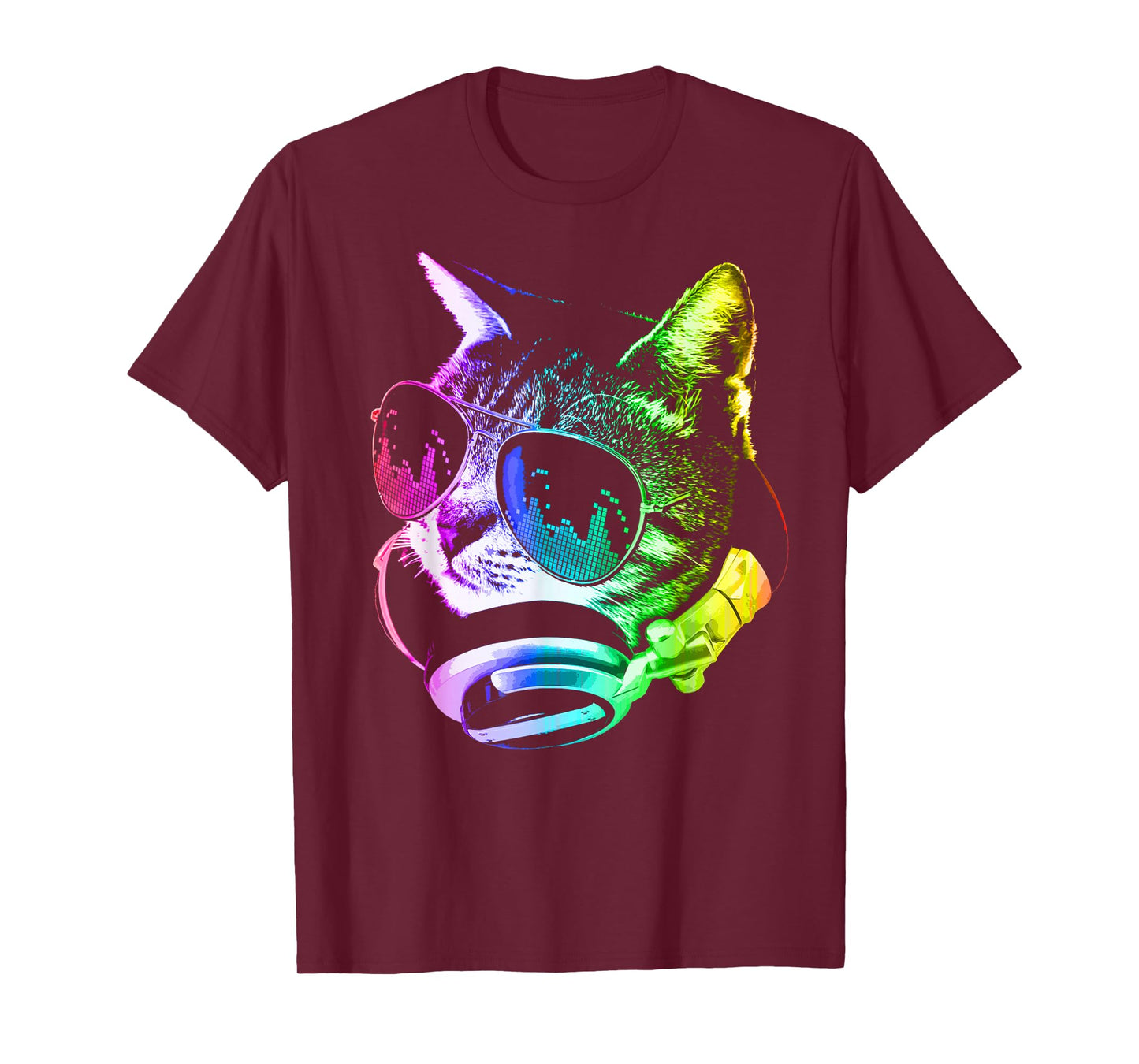 Rainbow Music Cat T-Shirt