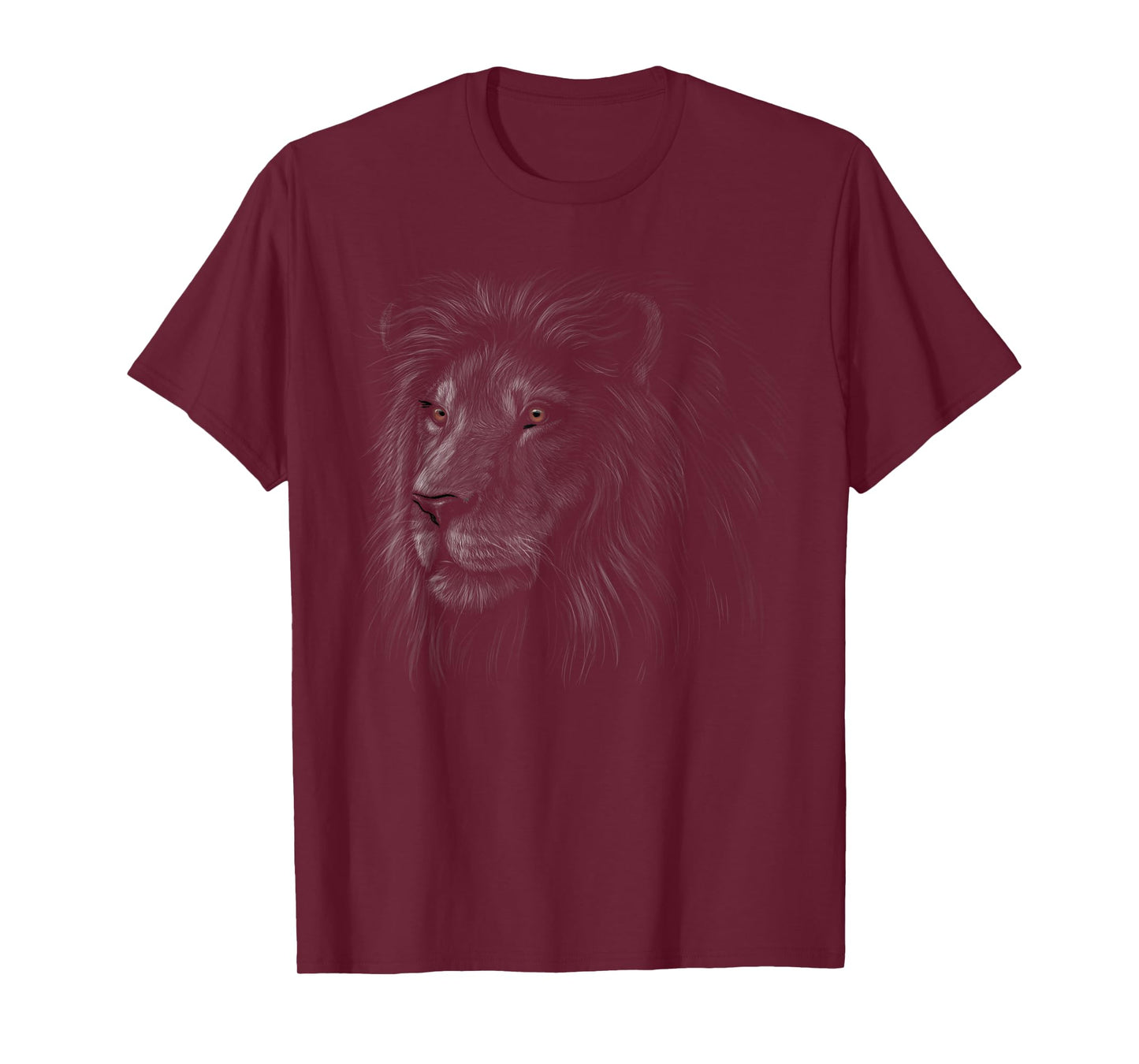 lion head black art gifts for lovers lions King of Animals T-Shirt