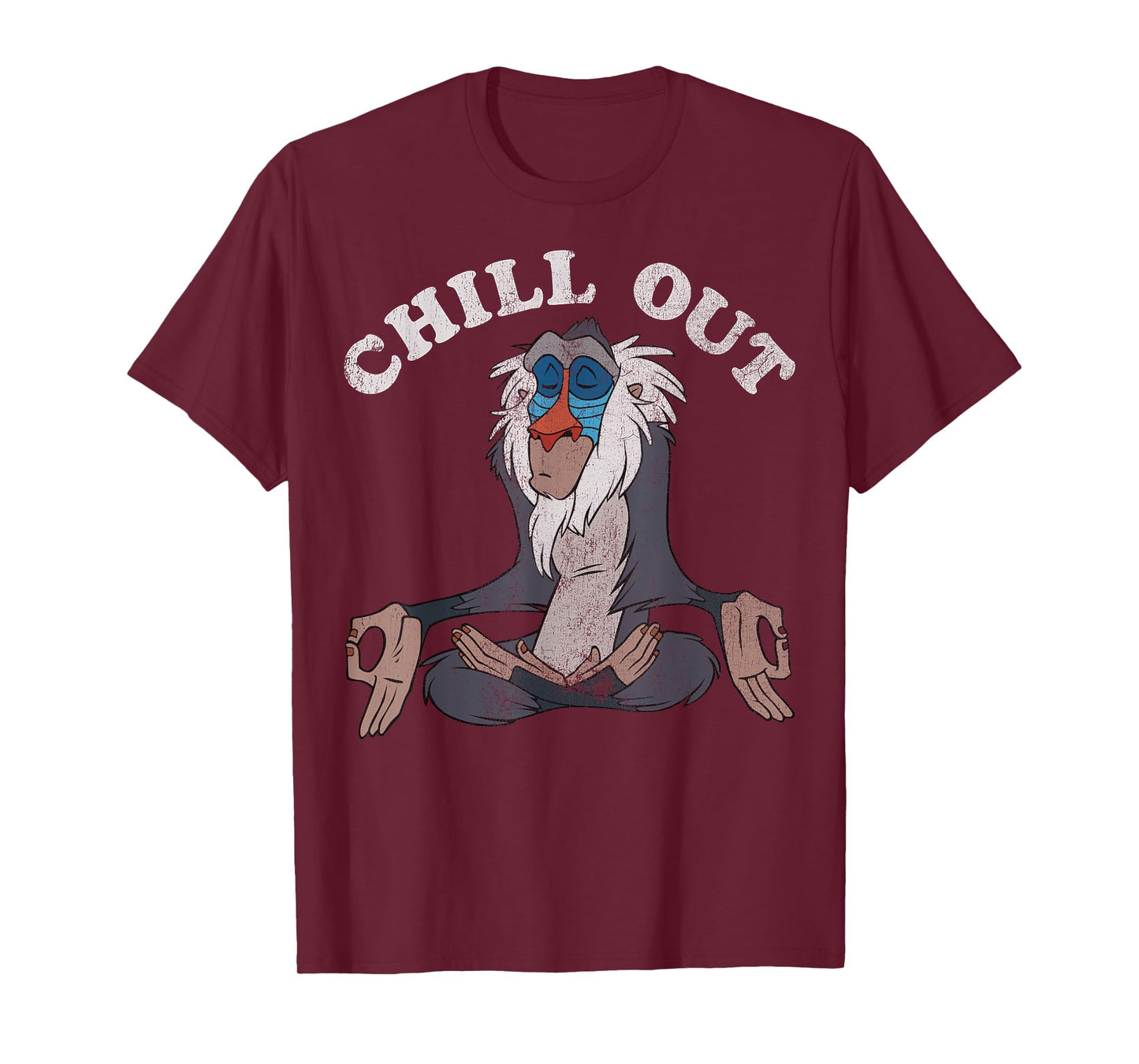 Disney Lion King Rafiki Chill Out Meditation Graphic T-Shirt