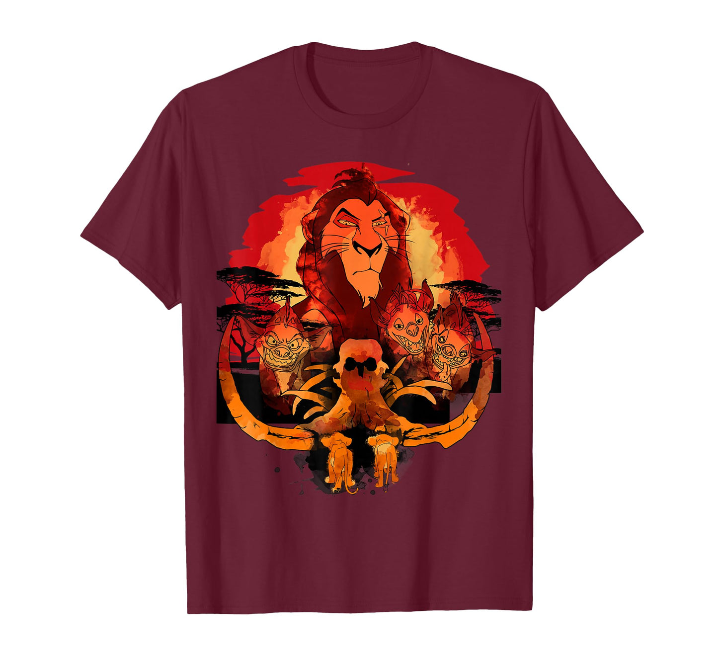 Disney Lion King Scar Watch Simba Nala Dark Watercolor T-Shirt