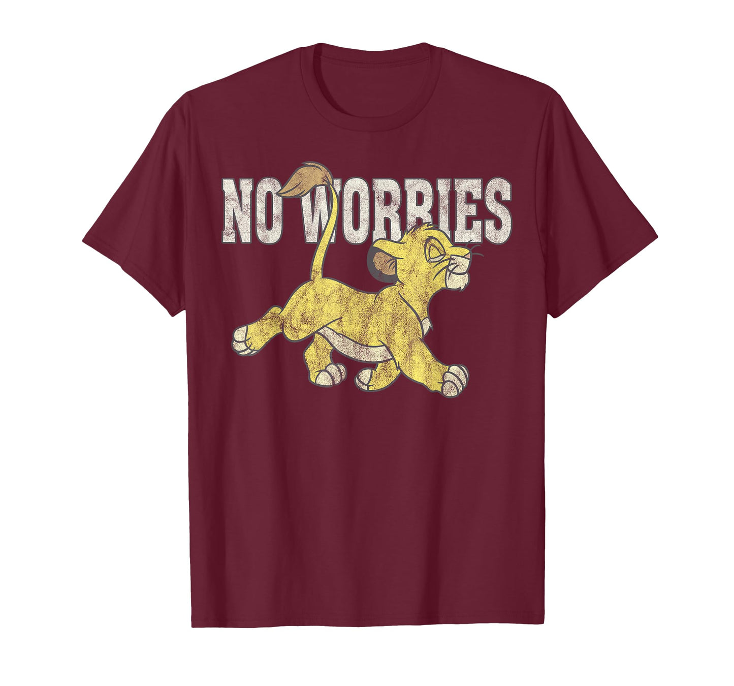 Disney The Lion King Simba No Worries Simple T-Shirt