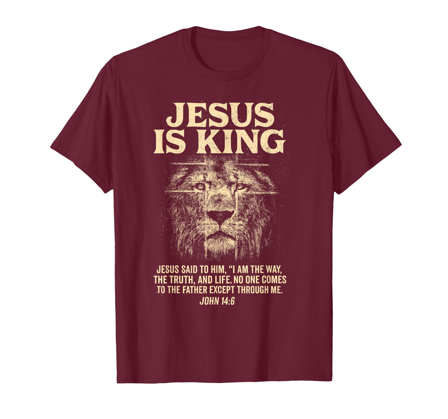 Retro Jesus is King Faith Bible Verse Gift for Men Women Kid T-Shirt