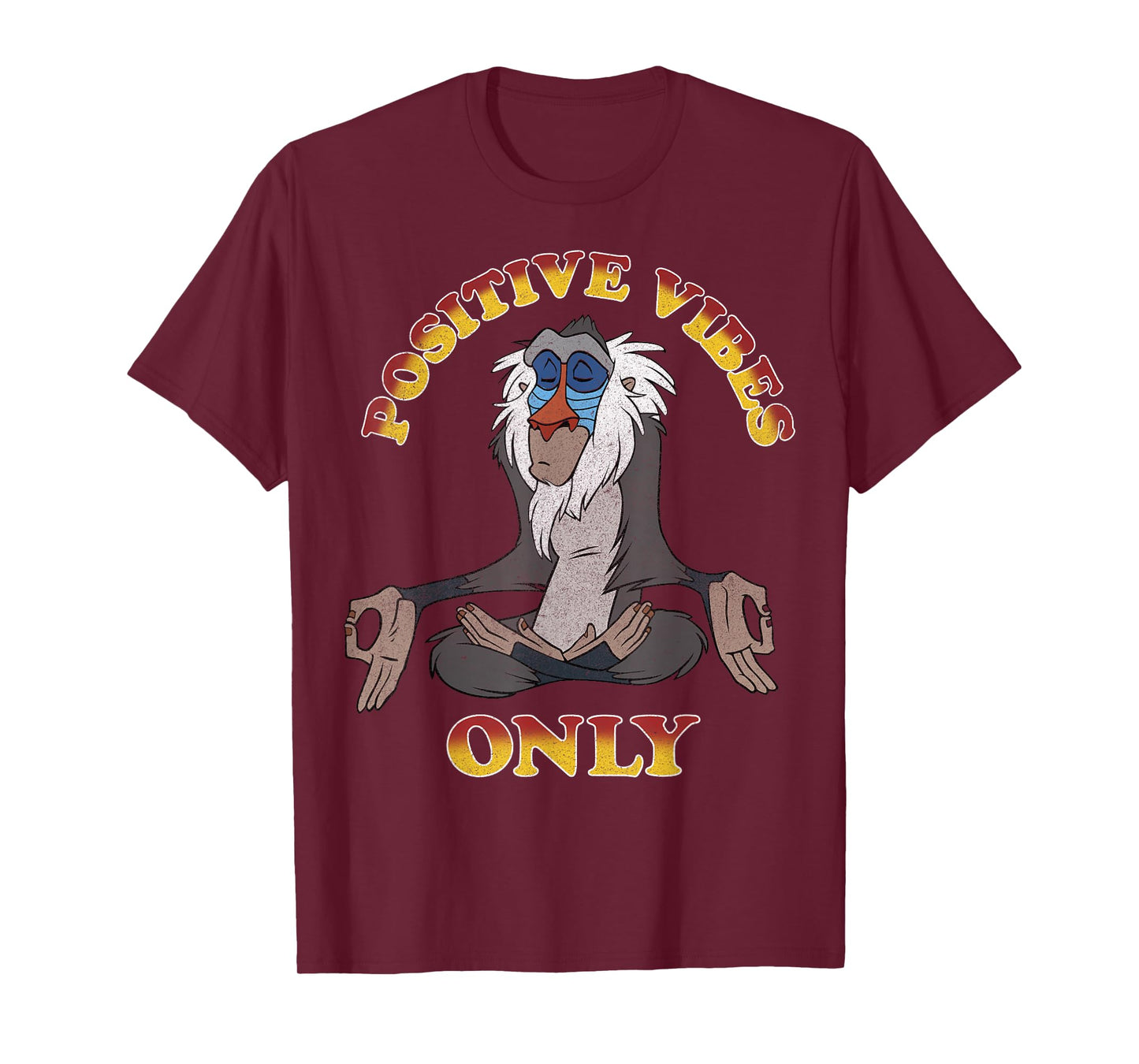 Disney The Lion King Rafiki Positive Vibes Meditation T-Shirt