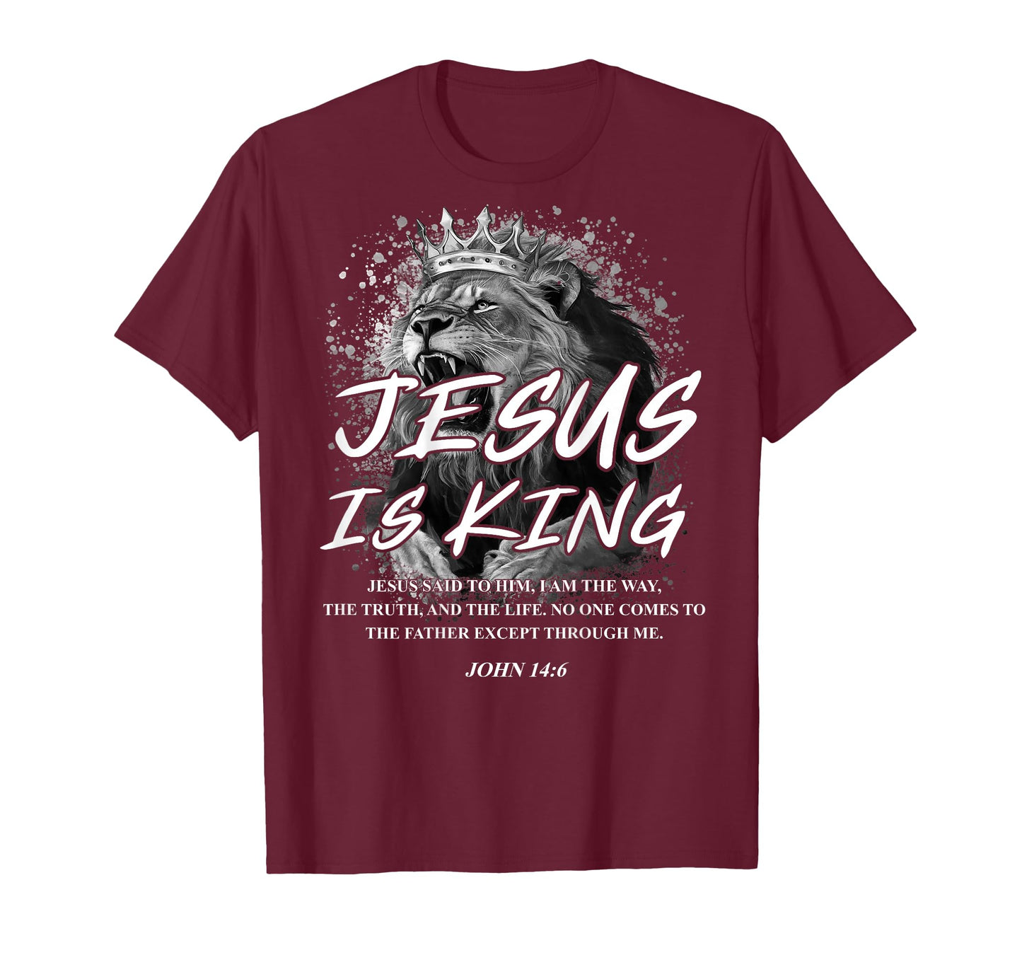 Jesus is King John 14:6 Costume Christian Lion (On Back) T-Shirt
