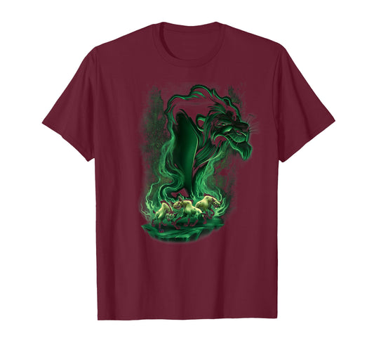 Disney The Lion King Scar & Hyenas Green Smokey Portrait T-Shirt