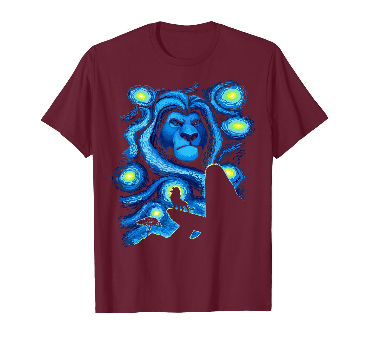Disney The Lion King Mufasa Starry Night Pride Rock T-Shirt