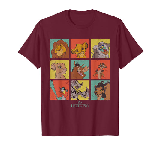 Disney The Lion King Characters 90s Grid T-Shirt