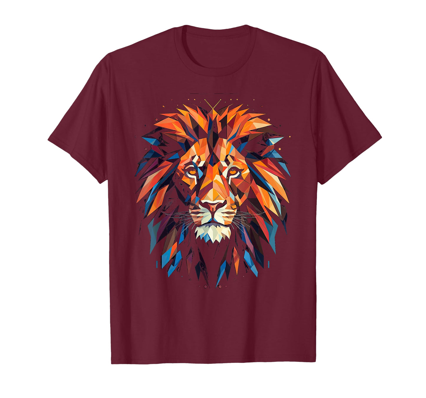 Lion Colourful Lion from Africa King of Animals Polygon T-Shirt