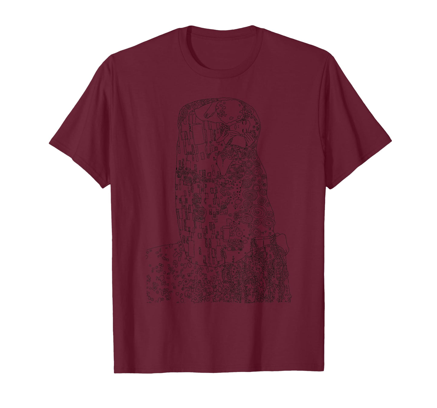 Gustav Klimt The Kiss (Lovers) 1930, Artwork Sketch T-Shirt
