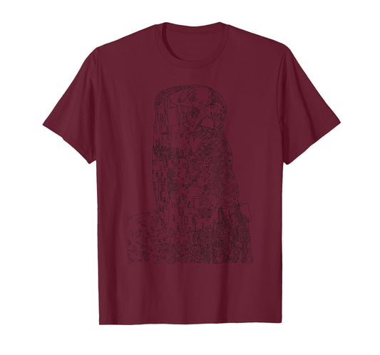 Gustav Klimt The Kiss (Lovers) 1930, Artwork Sketch T-Shirt