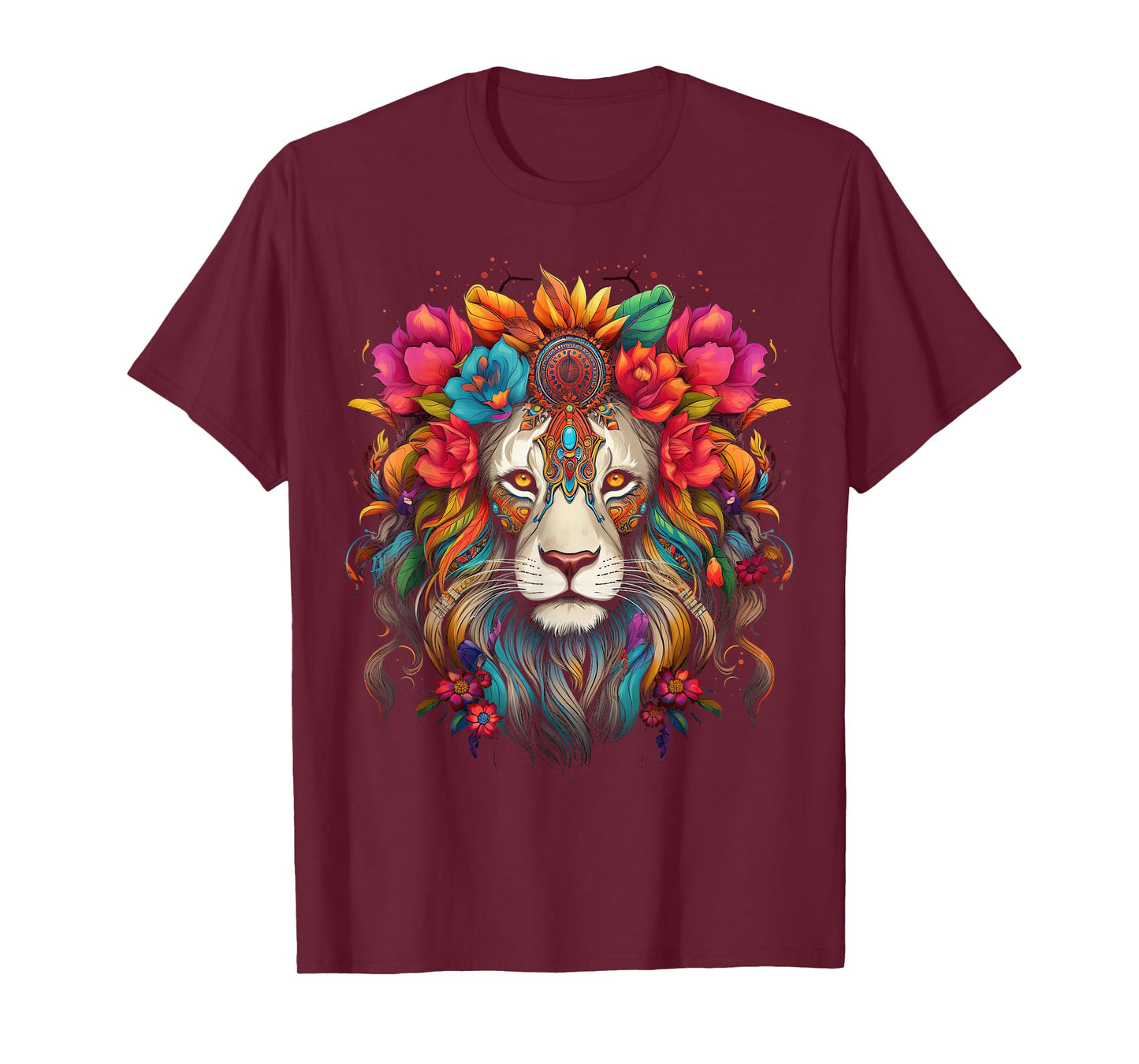 Lion colorful lions From Africa Day of the Dead T-Shirt