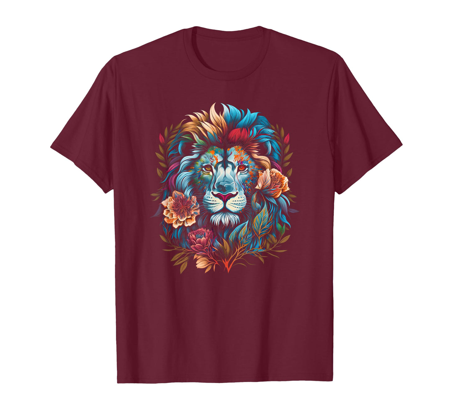 Lion Colorful Lions from Africa Day of The Dead T-Shirt