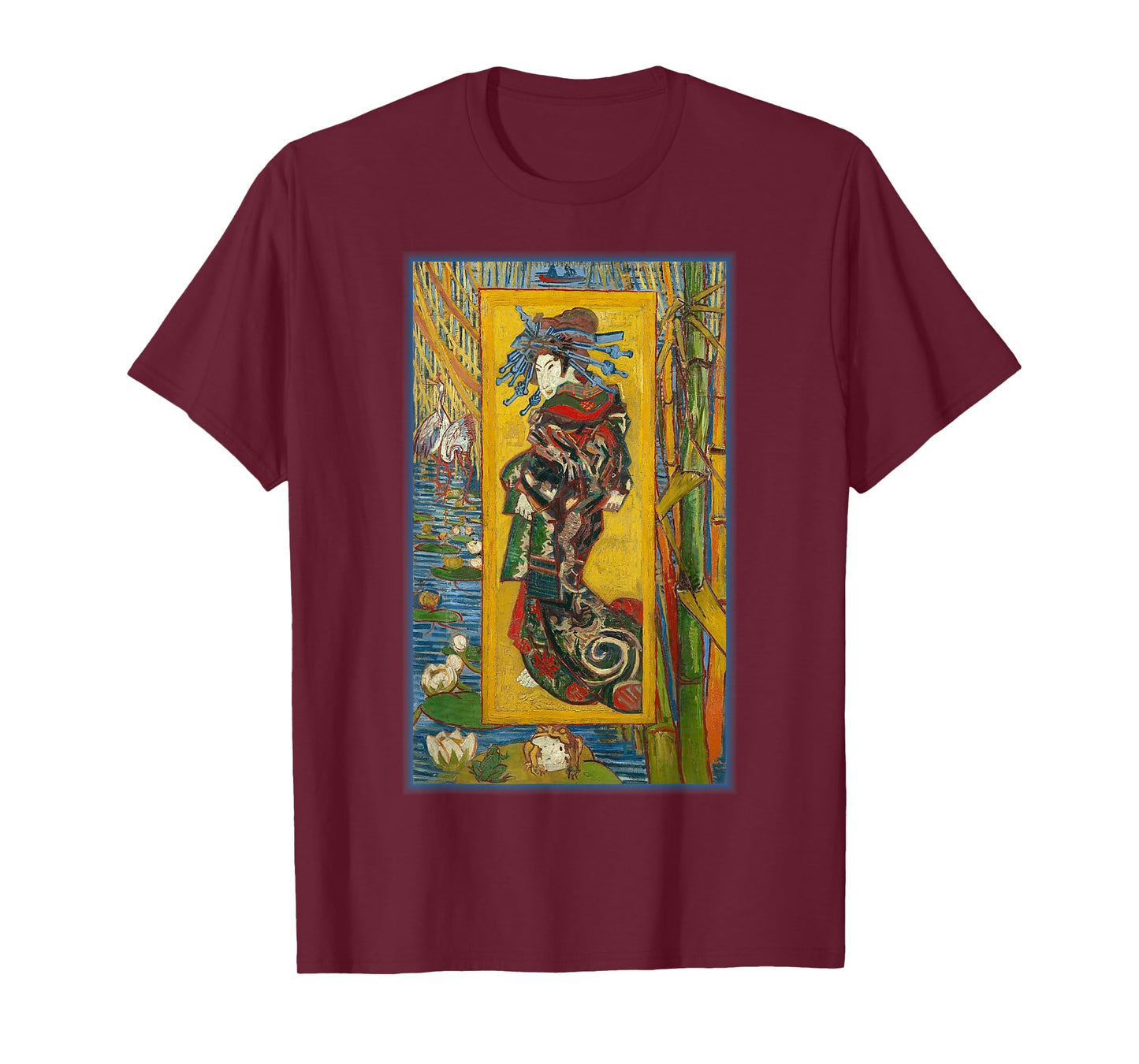 Courtesan Van Gogh Japanese Impressionist Painting T-Shirt