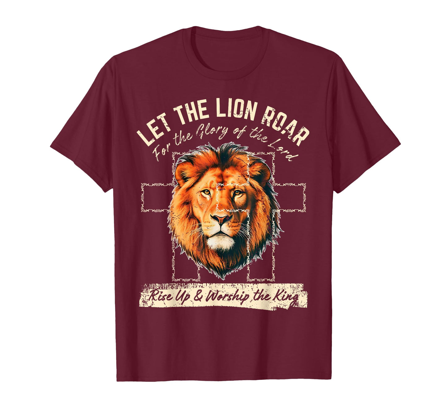 LET The Lion Roar – Christian Faith Lion. Graphic Tee T-Shirt