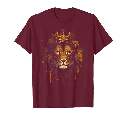 Lion Africa Crown Artwork T-Shirt