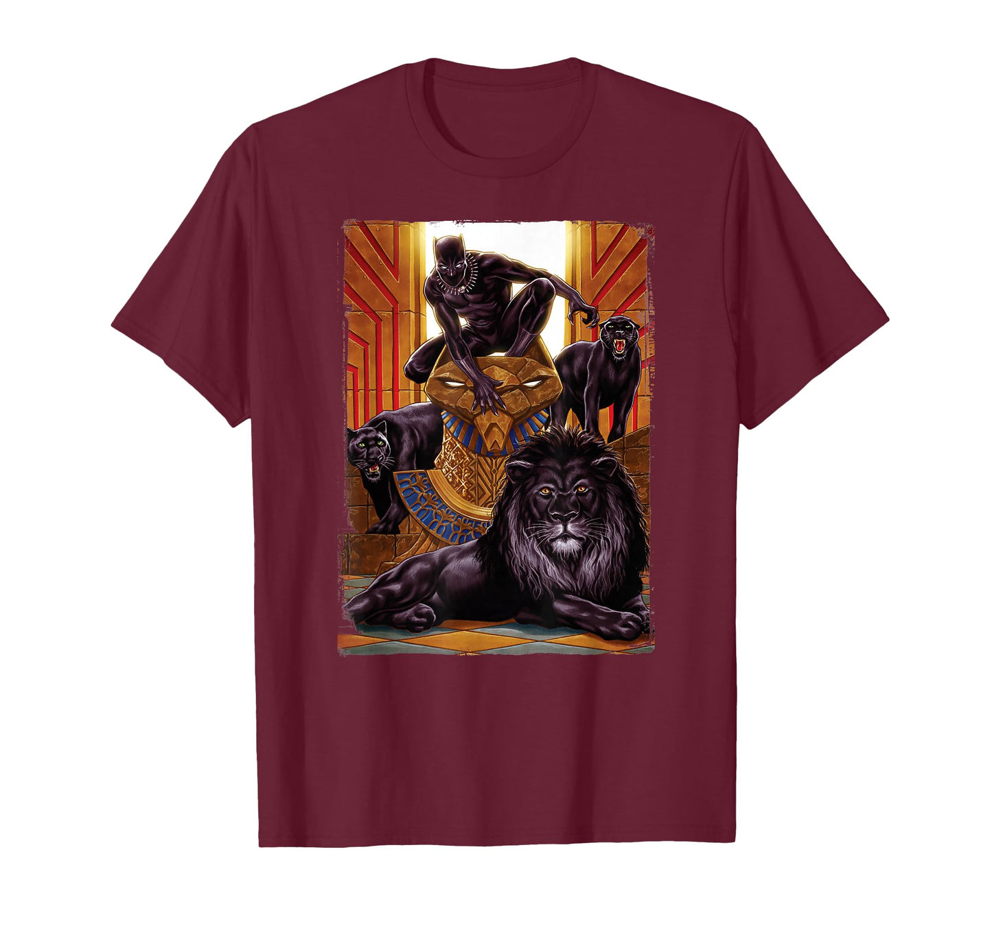 Marvel Black Panther King in The Lion's Den Graphic T-Shirt T-Shirt