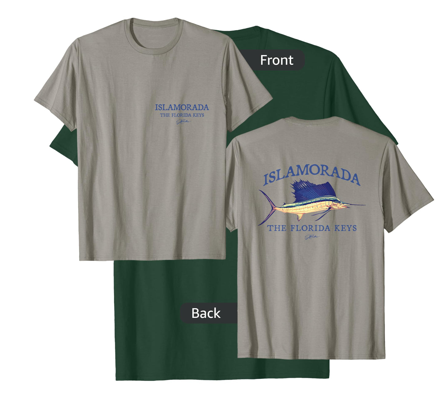 JCombs: Islamorada, FL, Sailfish (2-Sided) T-Shirt