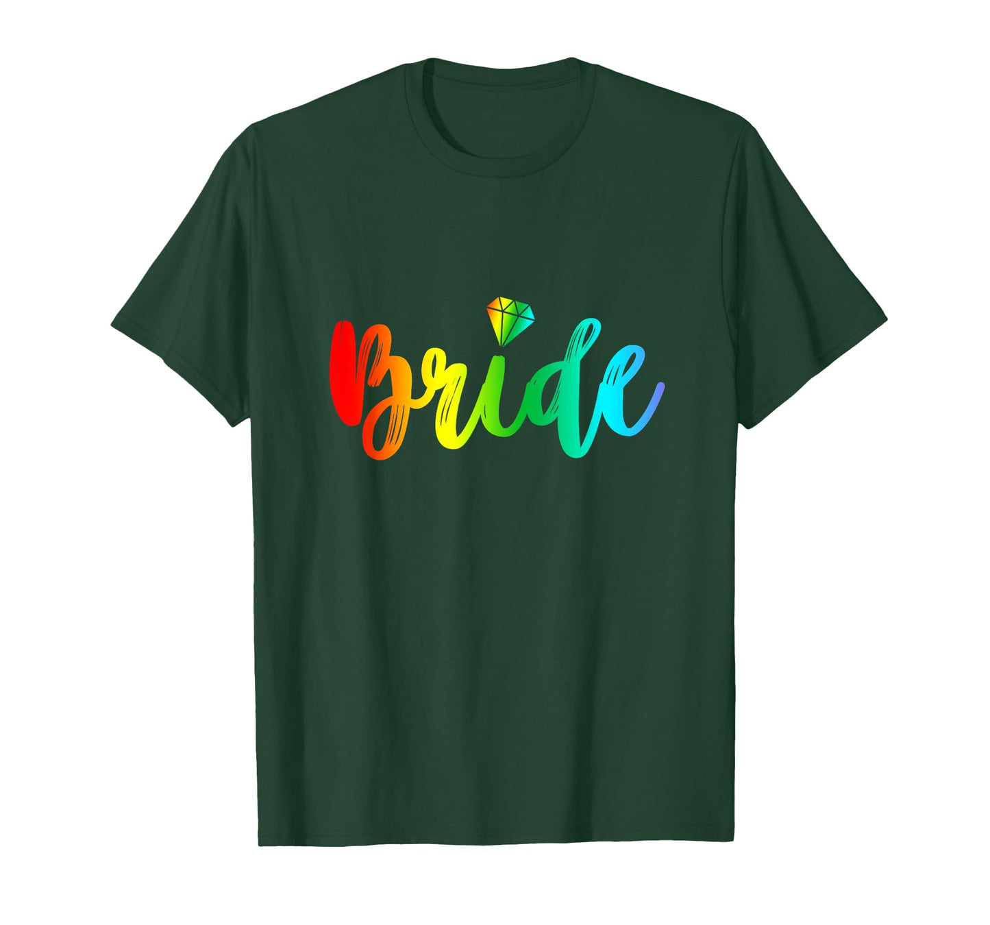 Bachelorette Gay Bride Shirt Rainbow Pride Engaged Party Tee T-Shirt