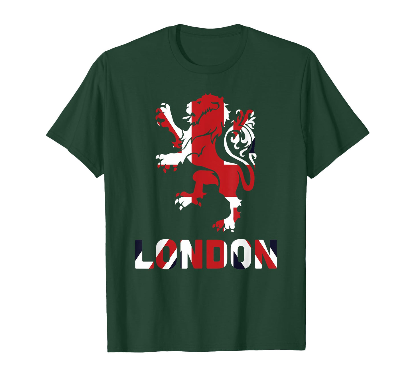 London Union Jack Lion T-Shirt United Kingdom British Tee T-Shirt