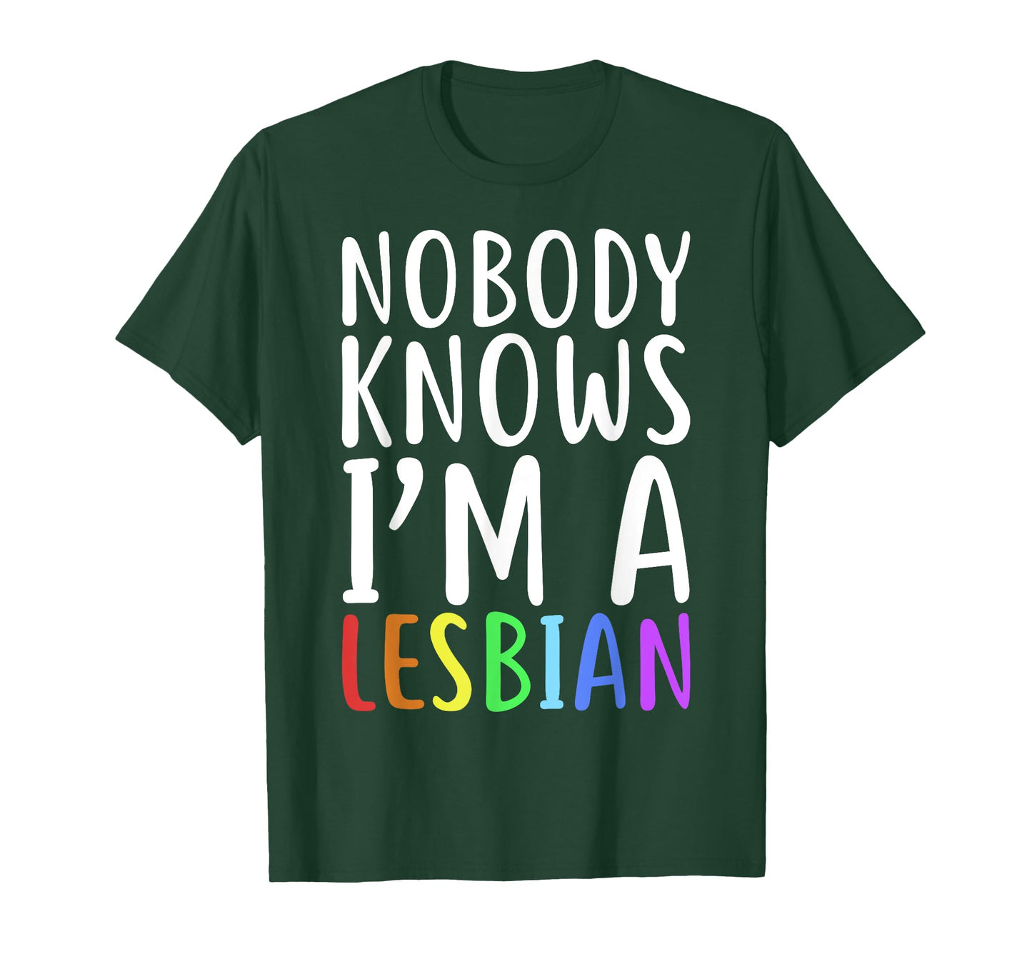 Nobody Knows I'm A Lesbian T-Shirt LGBT Pride Shirt T-Shirt
